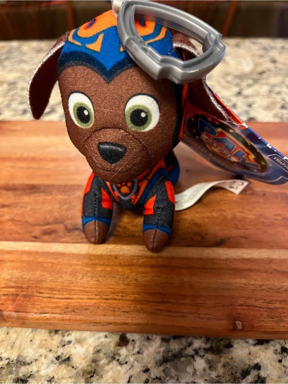 Nickelodeon PAW Patrol Chase Plush Keychain - Brown, Blue & Orange